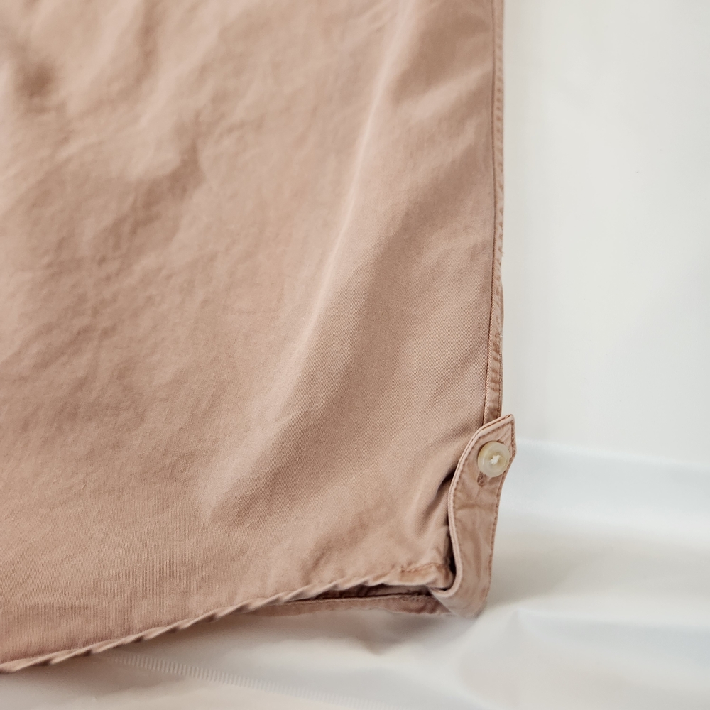 Banana Republic Shirt Womens L Dusty Rose Button Up Utility Soft Wash Casual - Picture 7 of 12